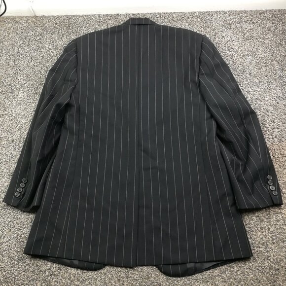 Vintage Polo Ralph Lauren Suit 38R Flannel Wool Chalk Striped 33x29 USA Made - Picture 8 of 16